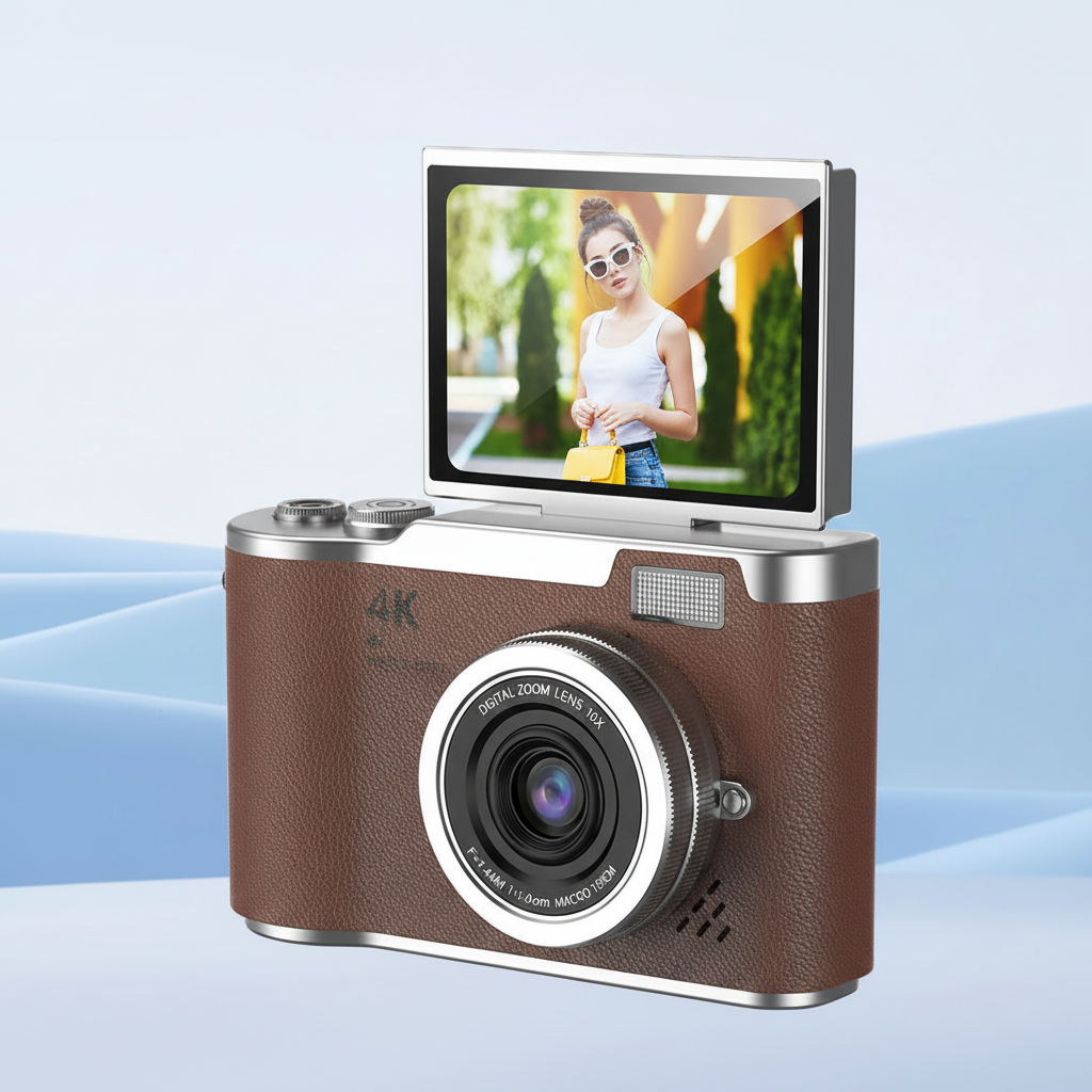 4K Digital Vlogging Camera with Flip Screen Perfect Gift for Adults - Image 7