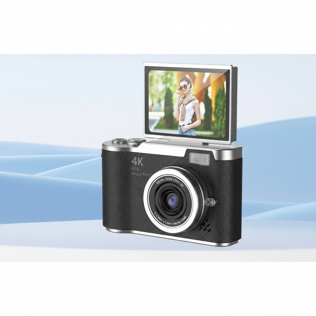 4K Digital Vlogging Camera with Flip Screen Perfect Gift for Adults - Image 8