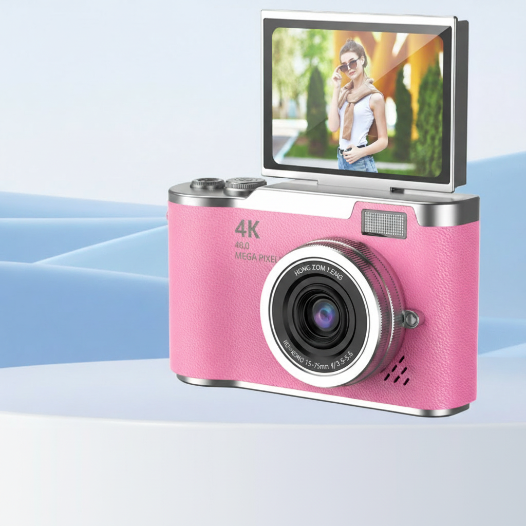 4K Digital Vlogging Camera with Flip Screen Perfect Gift for Adults - Image 9