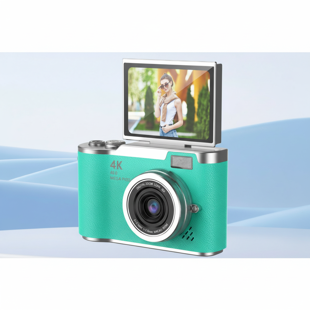 4K Digital Vlogging Camera with Flip Screen Perfect Gift for Adults - Image 10
