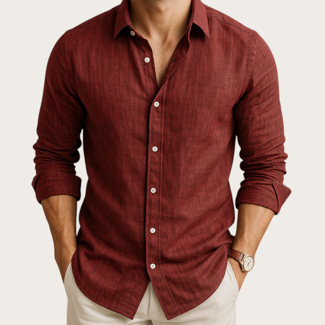 Klasyczna Męska Koszula z Długim Rękawem | Codzienna