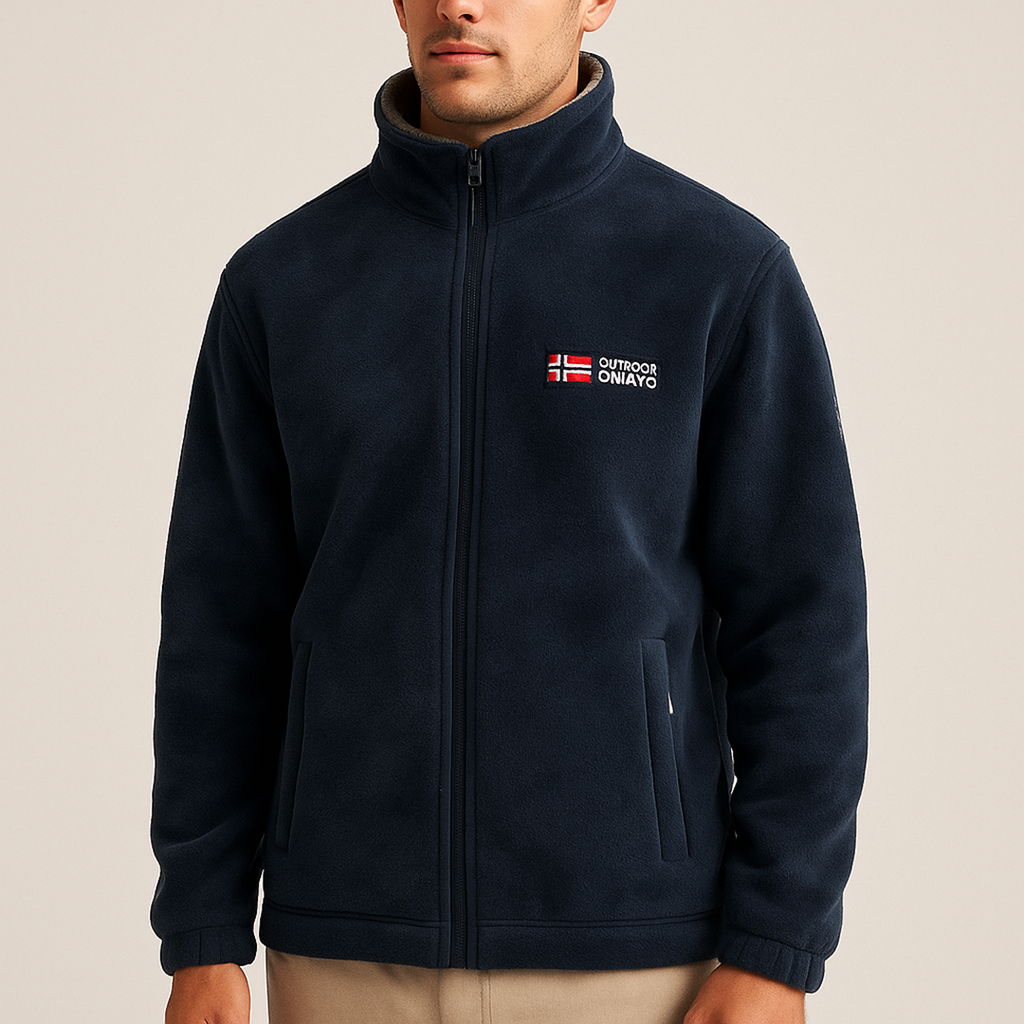 Męska Polarowa Kurtka Z Kołnierzem | Outdoor