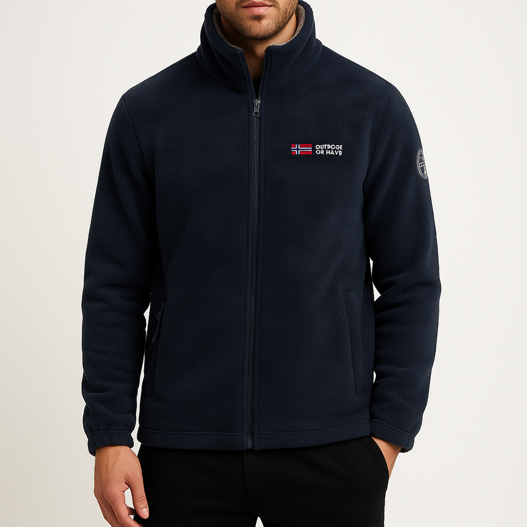 Męska Polarowa Kurtka Z Kołnierzem | Outdoor