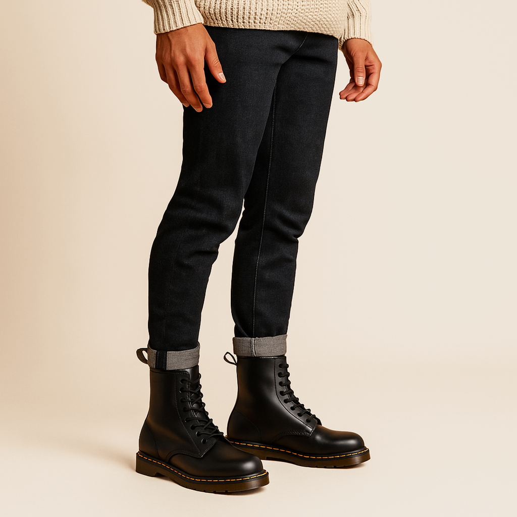 Damskie Skórzane Botki | Casualowe