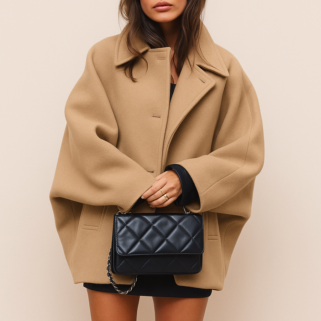 Oversize Damski Płaszcz Z Guzikami | Zima