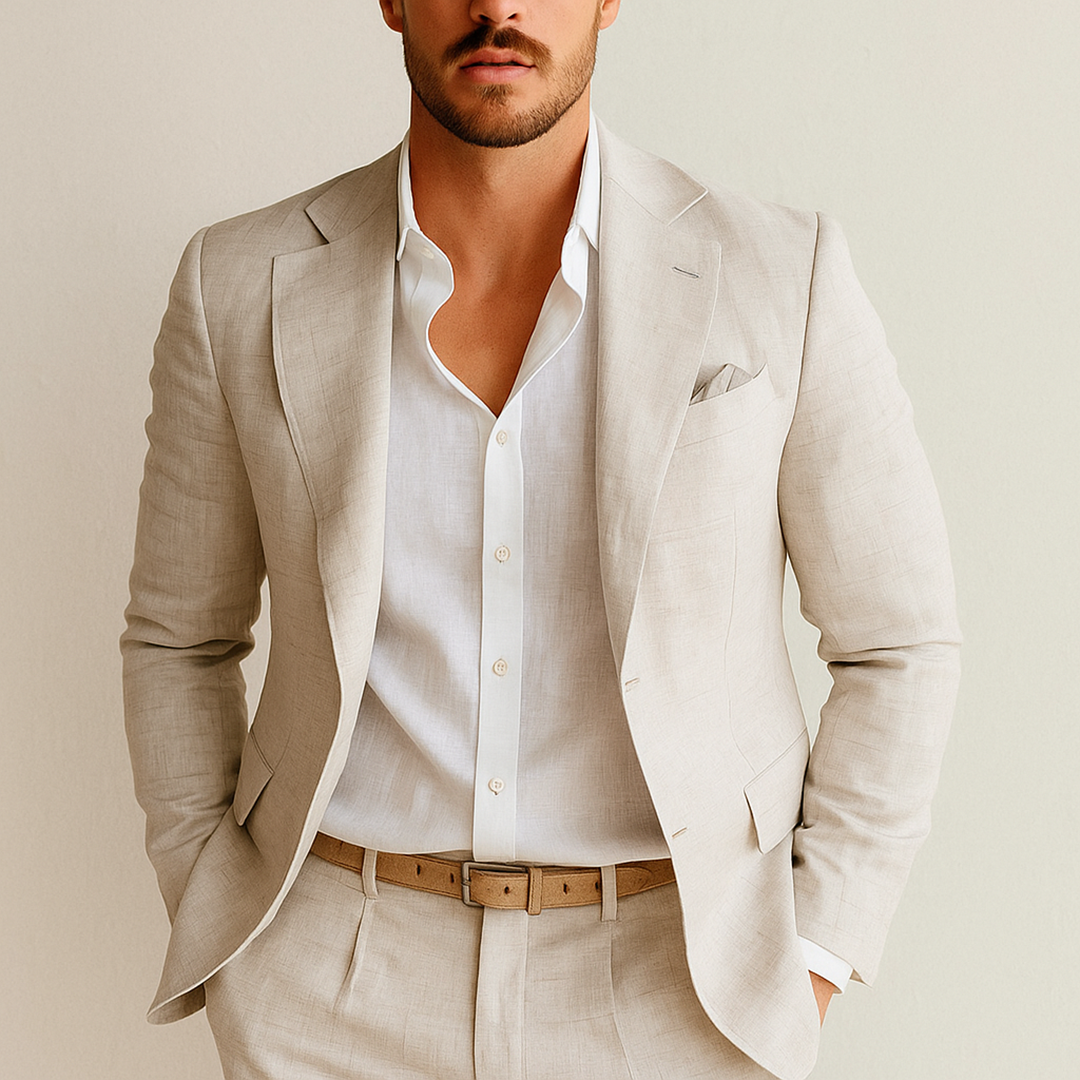 Lniany Marynarka Dla Mężczyzn | Stylowa