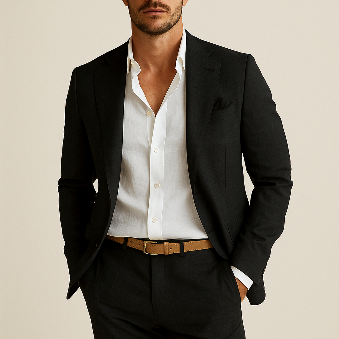 Lniany Marynarka Dla Mężczyzn | Stylowa