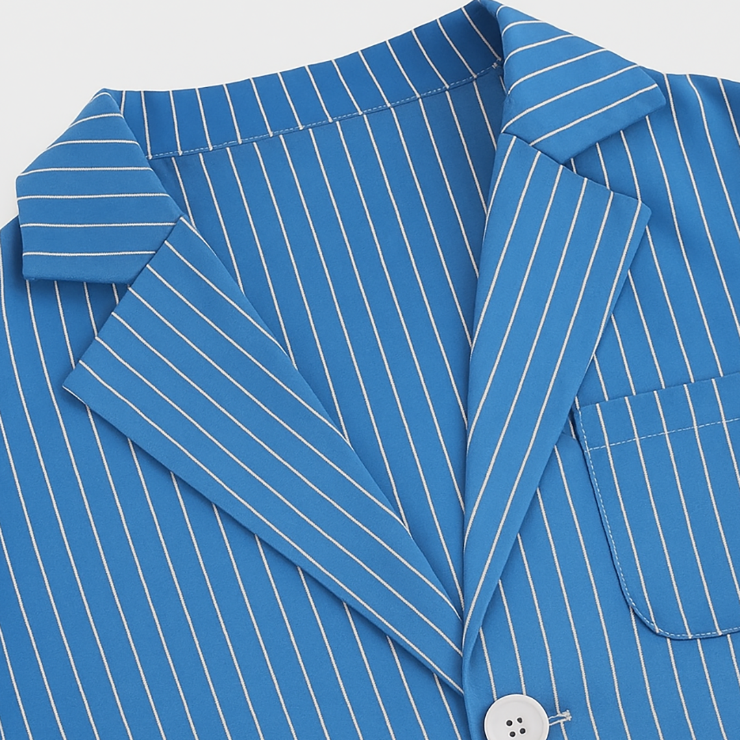 Letnia Marynarka W Paski Dla Mężczyzn | Królewski Niebieski