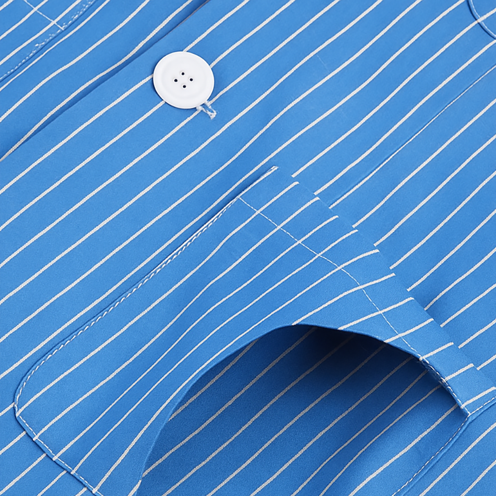 Letnia Marynarka W Paski Dla Mężczyzn | Królewski Niebieski