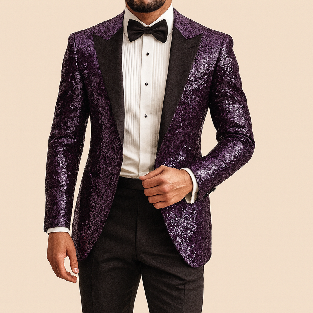 Retro Marynarka Z Połyskiem Dla Mężczyzn | Stylowa