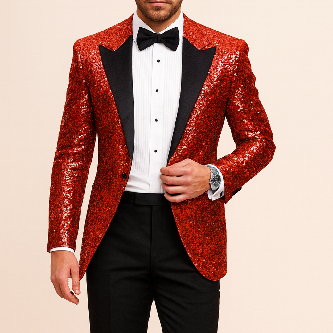 Retro Marynarka Z Połyskiem Dla Mężczyzn | Stylowa