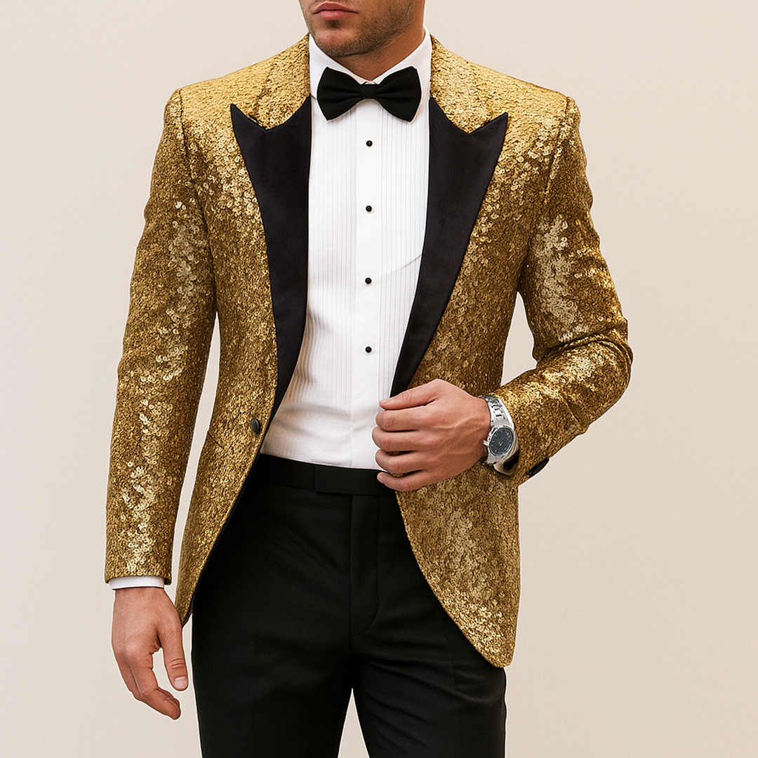 Retro Marynarka Z Połyskiem Dla Mężczyzn | Stylowa