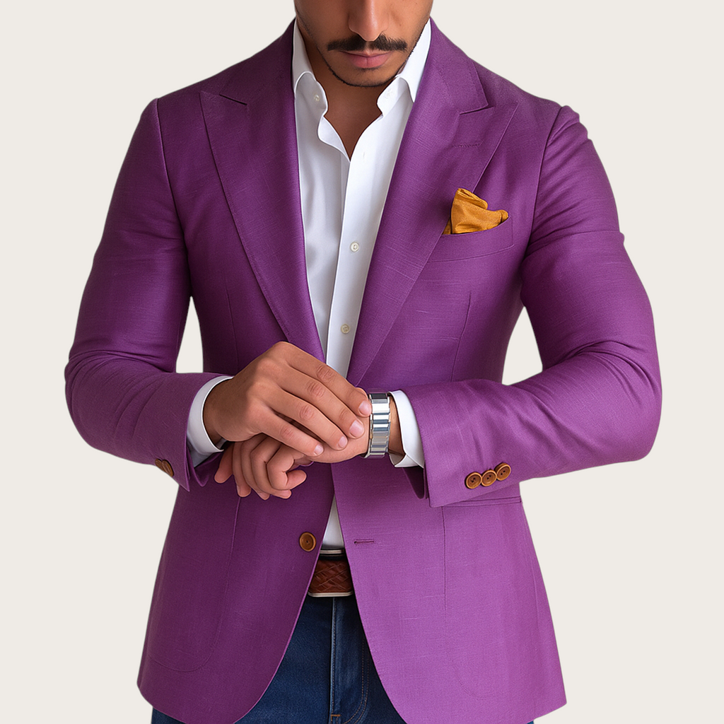 Stylowa Marynarka Dla Mężczyzn | Fioletowa