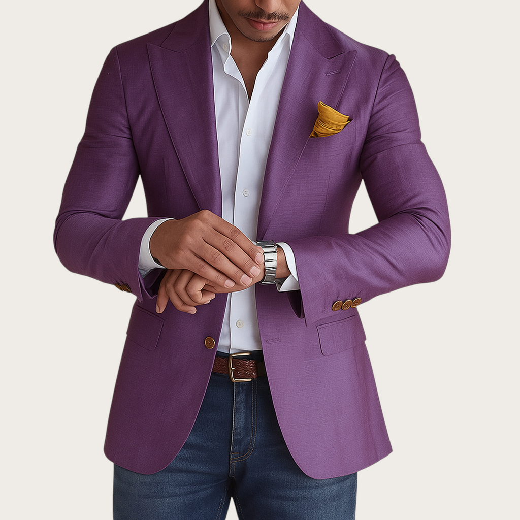 Stylowa Marynarka Dla Mężczyzn | Fioletowa