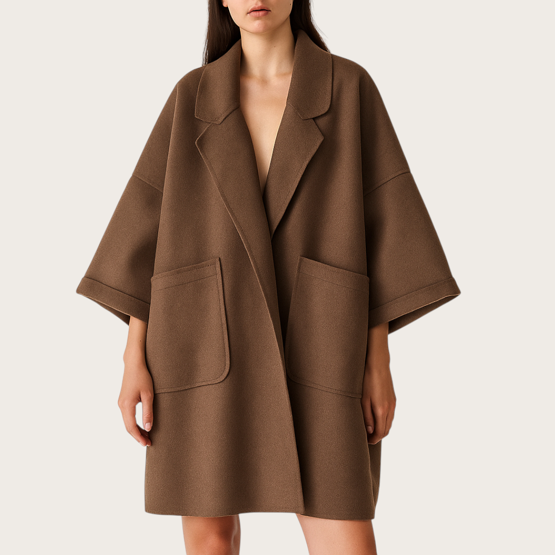 Damski Zimowy Płaszcz Trenczowy | Oversize