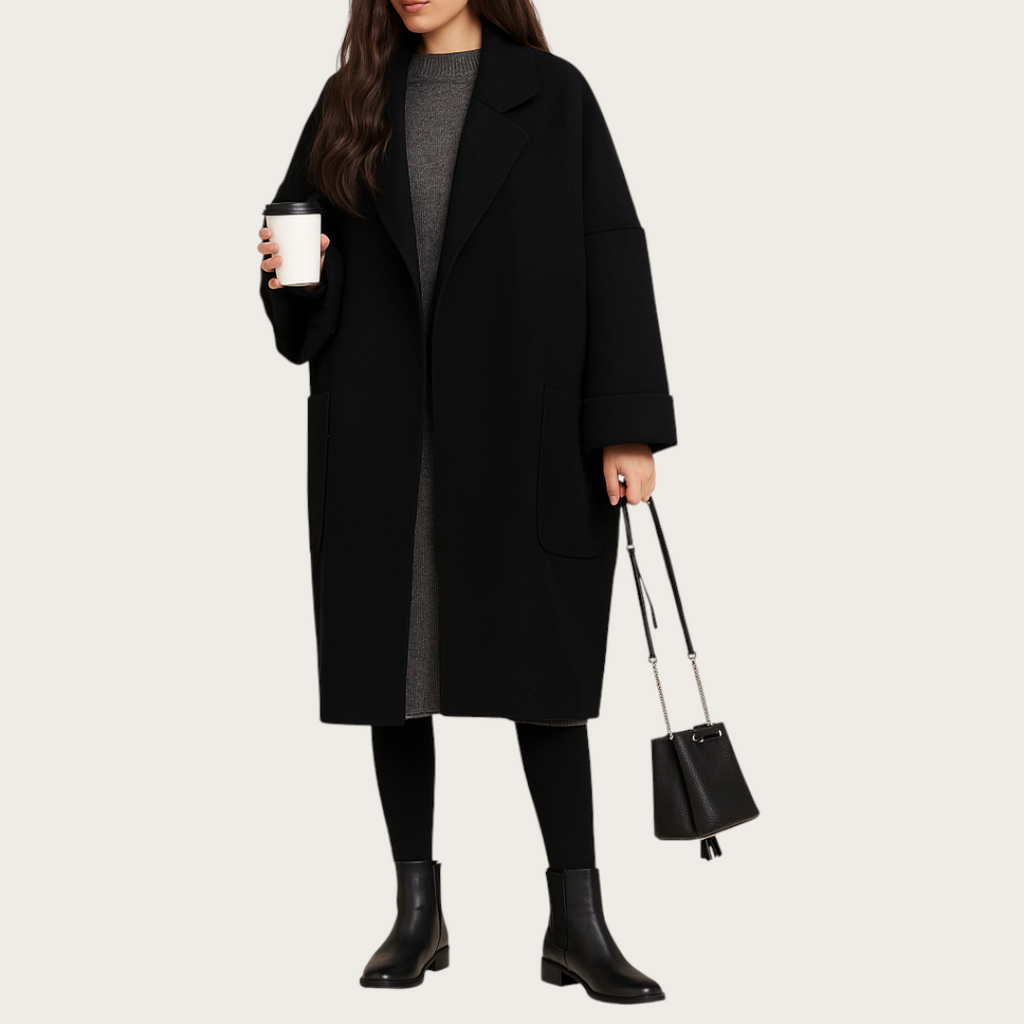 Damski Zimowy Płaszcz Trenczowy | Oversize