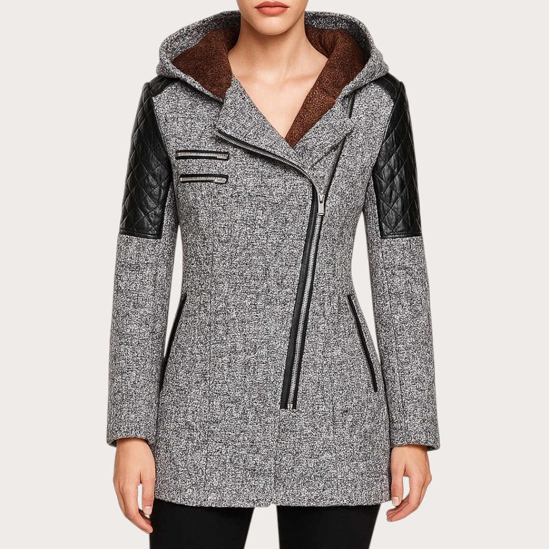 Damska Zimowa Kurtka Z Zamkiem | Długi Rękaw