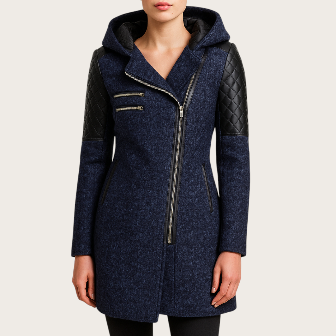 Damska Zimowa Kurtka Z Zamkiem | Długi Rękaw