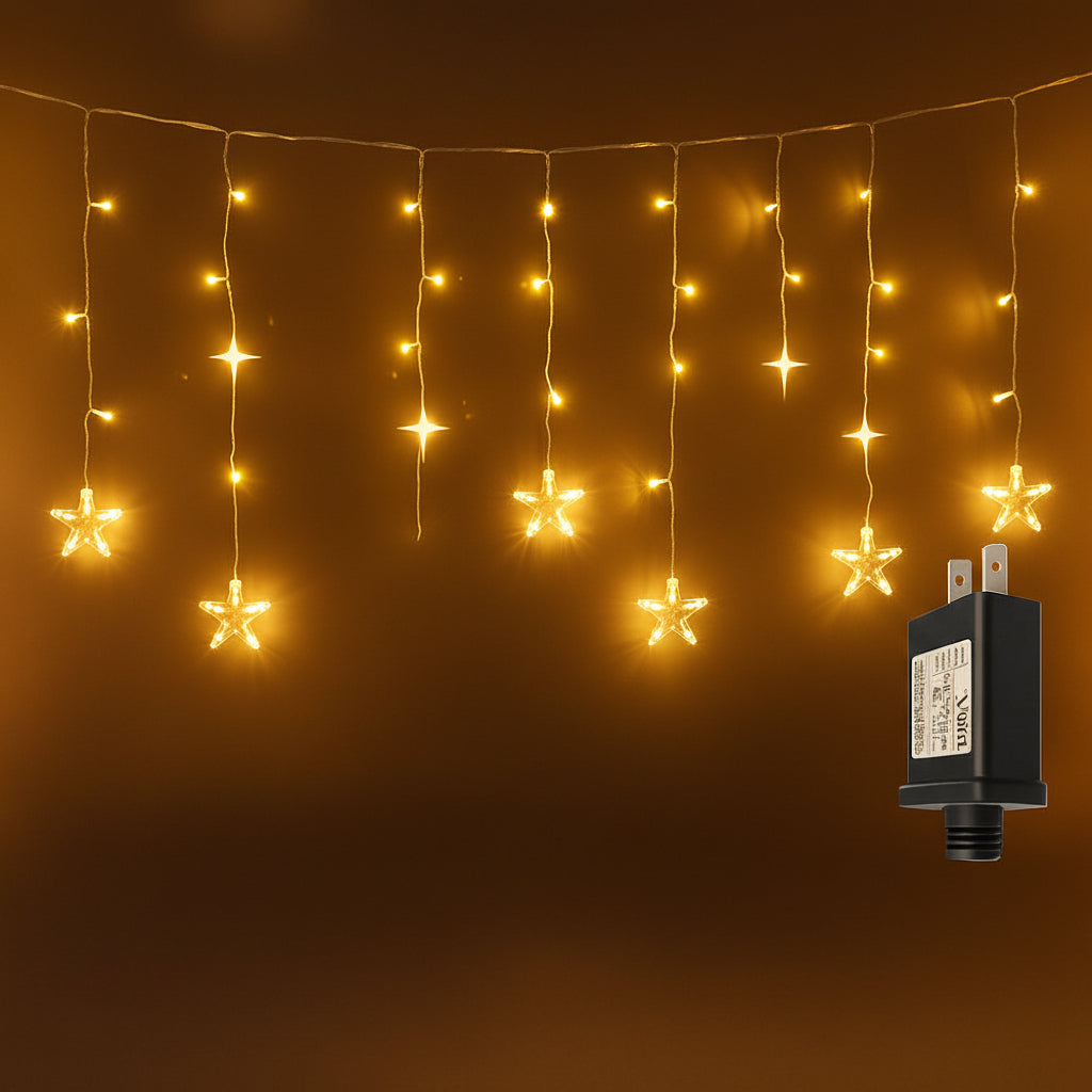 LED Lichtervorhang Außen Warmweiß Wasserdicht - Image 2