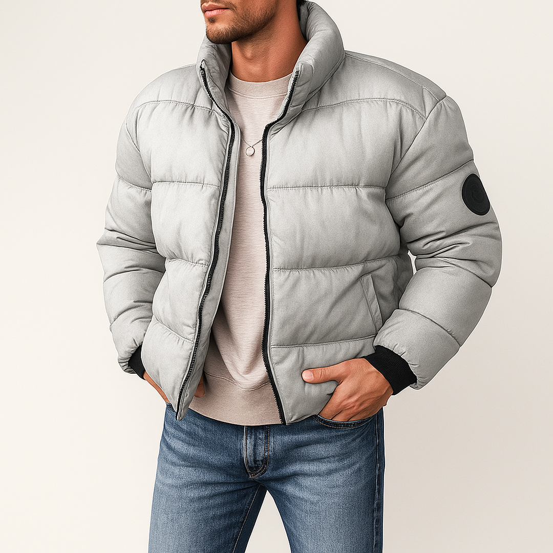 Męska Zimowa Pikowana Kurtka | Stylowa