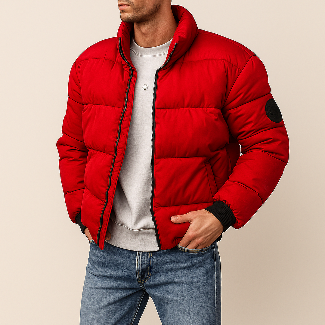 Męska Zimowa Pikowana Kurtka | Stylowa