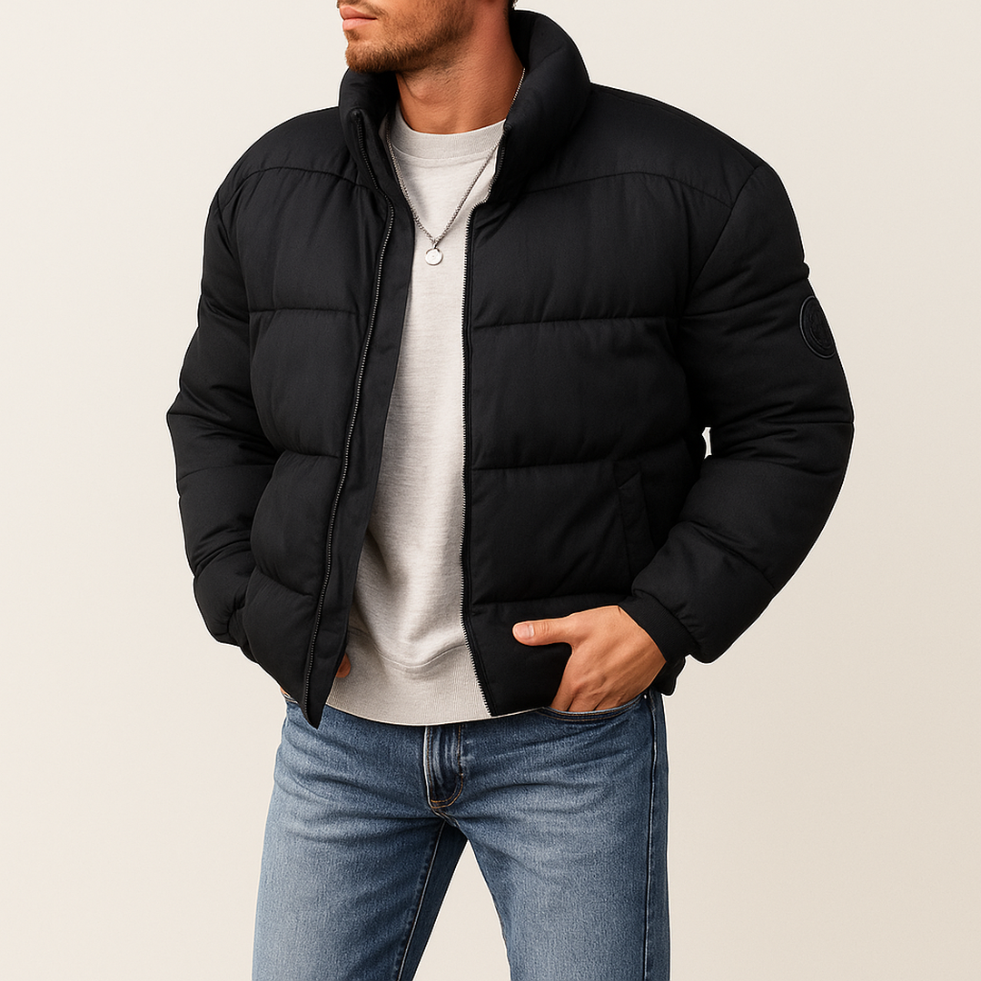 Męska Zimowa Pikowana Kurtka | Stylowa