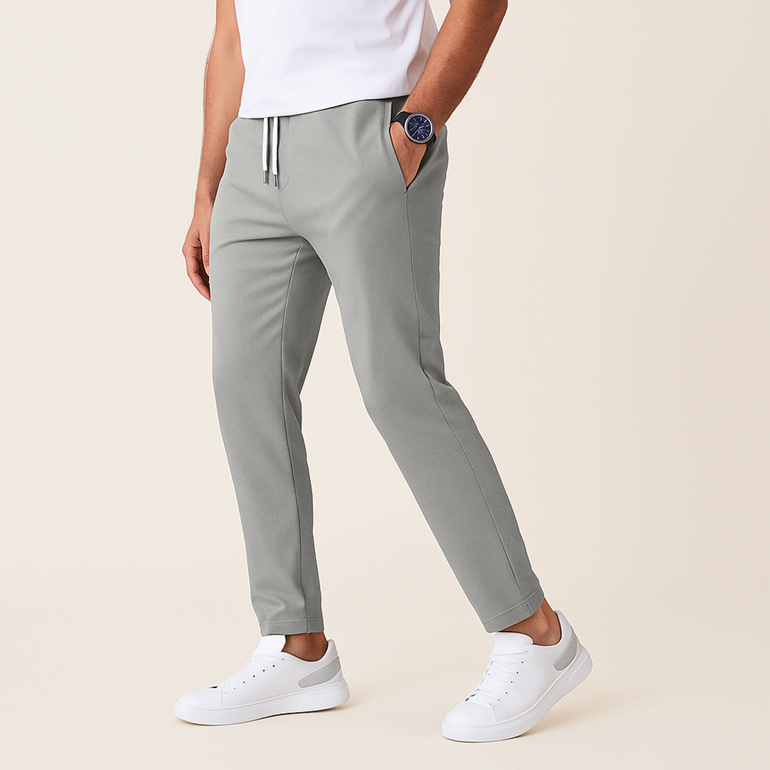 Męskie Spodnie z Elastycznego Materiału i Kieszenią | Stylowe