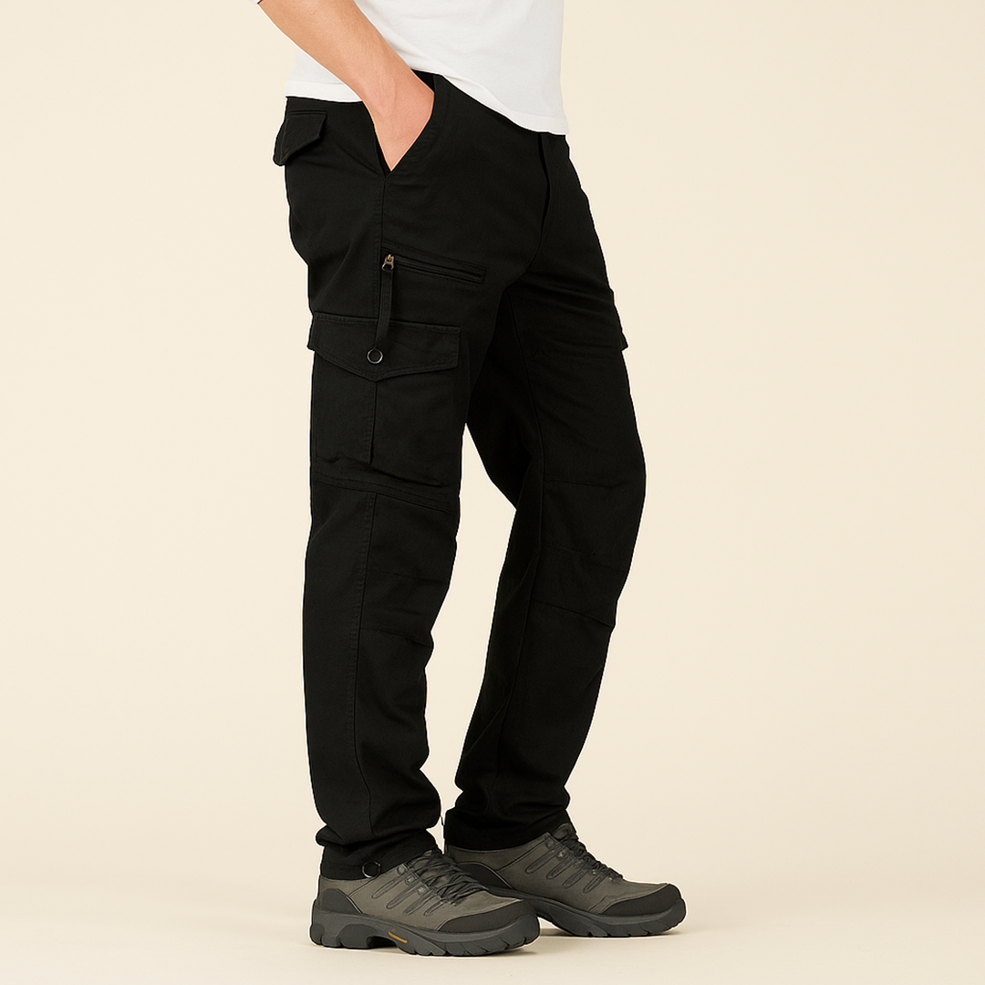Męskie Proste Spodnie Cargo | Stylowe