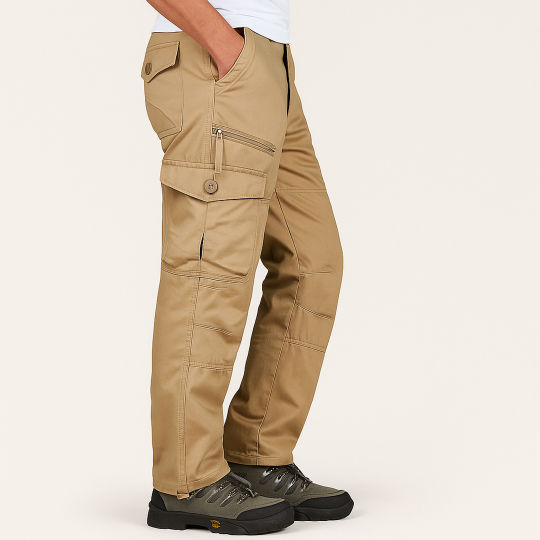 Męskie Proste Spodnie Cargo | Stylowe