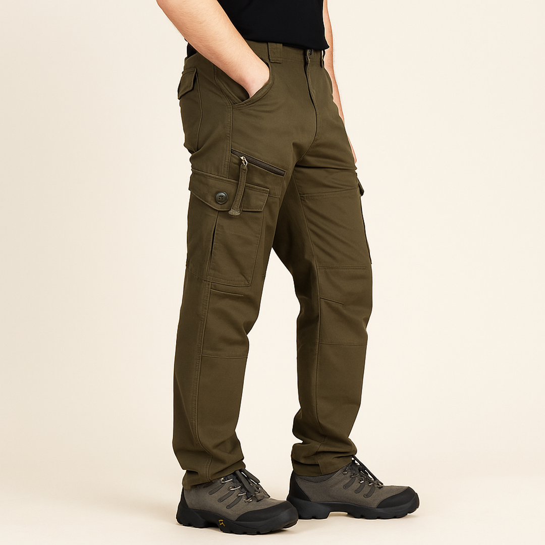 Męskie Proste Spodnie Cargo | Stylowe