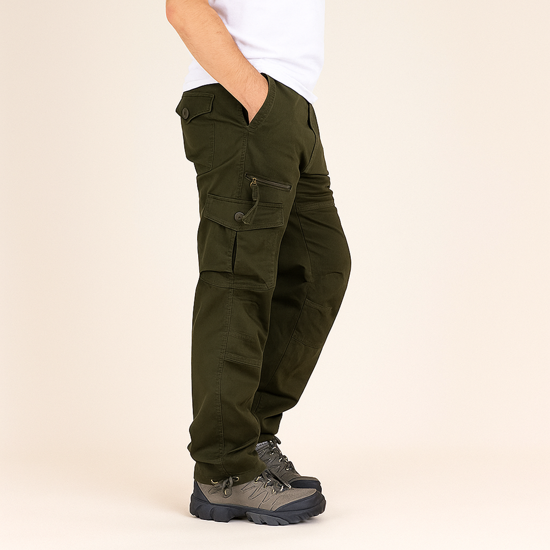 Męskie Proste Spodnie Cargo | Stylowe