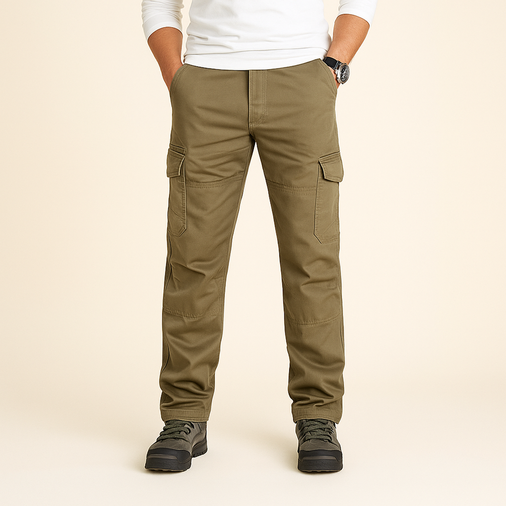 Męskie Proste Spodnie Cargo | Stylowe