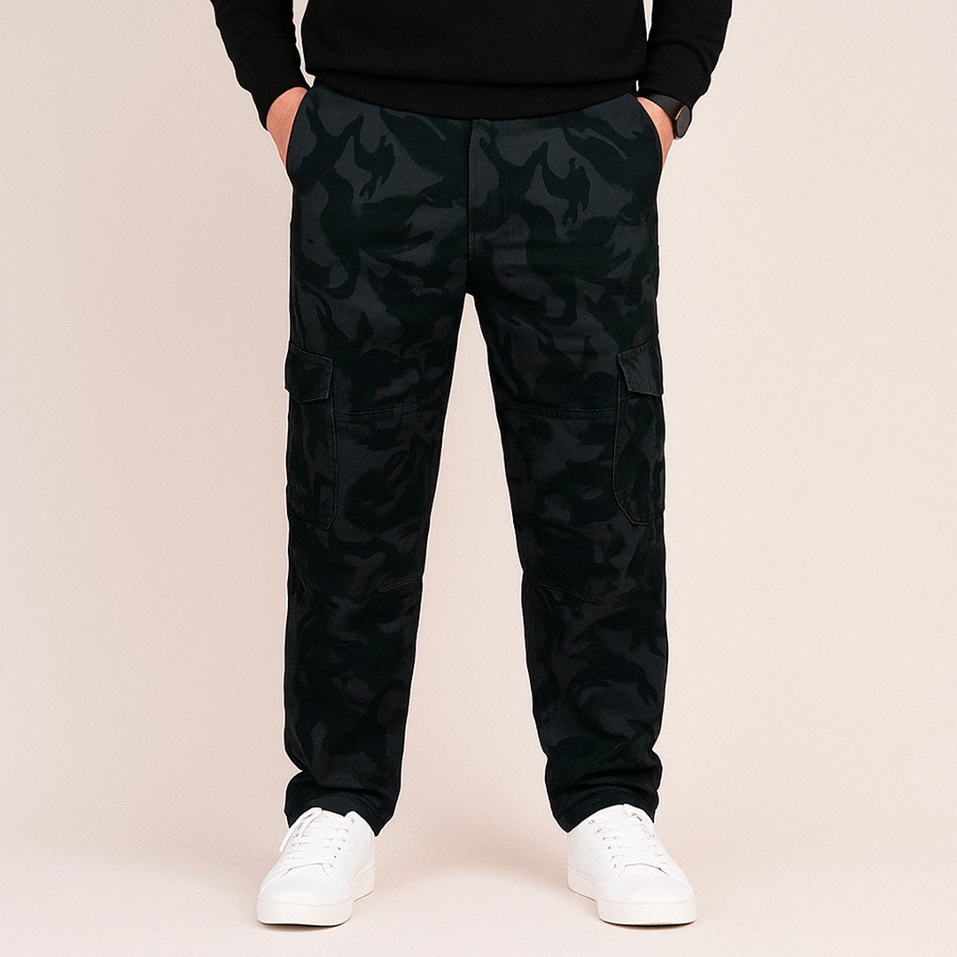 Męskie Proste Spodnie Cargo | Stylowe