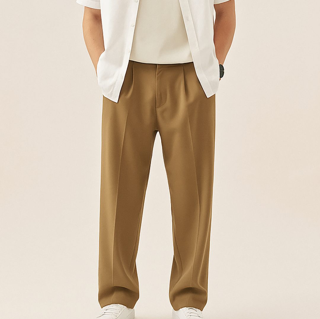 Męskie Spodnie z Szerokimi Nogawkami | Codzienne