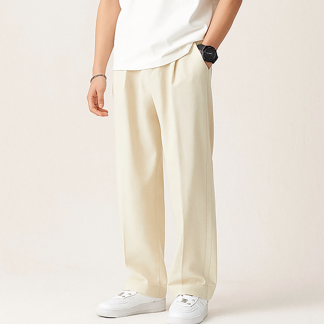 Męskie Spodnie z Szerokimi Nogawkami | Codzienne