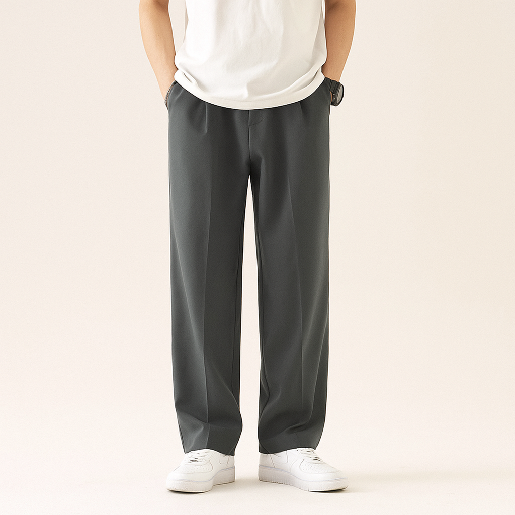 Męskie Spodnie z Szerokimi Nogawkami | Codzienne