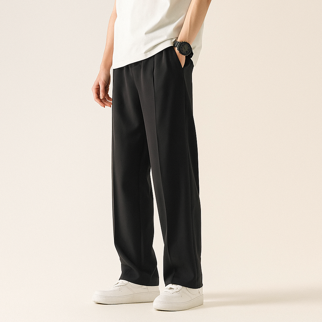Męskie Spodnie z Szerokimi Nogawkami | Codzienne