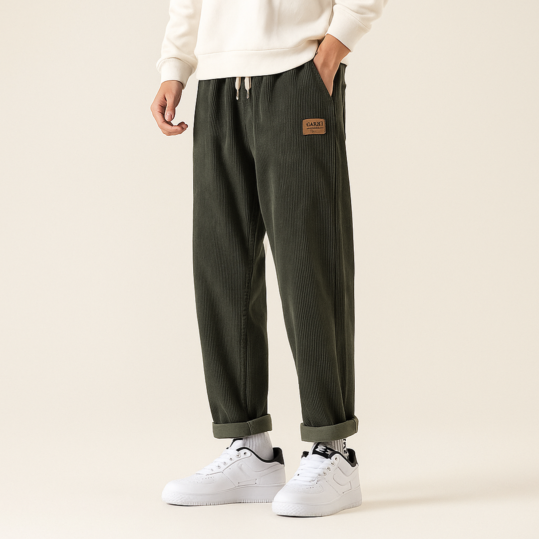 Męskie Codzienne Sztruksowe Spodnie | Oversize