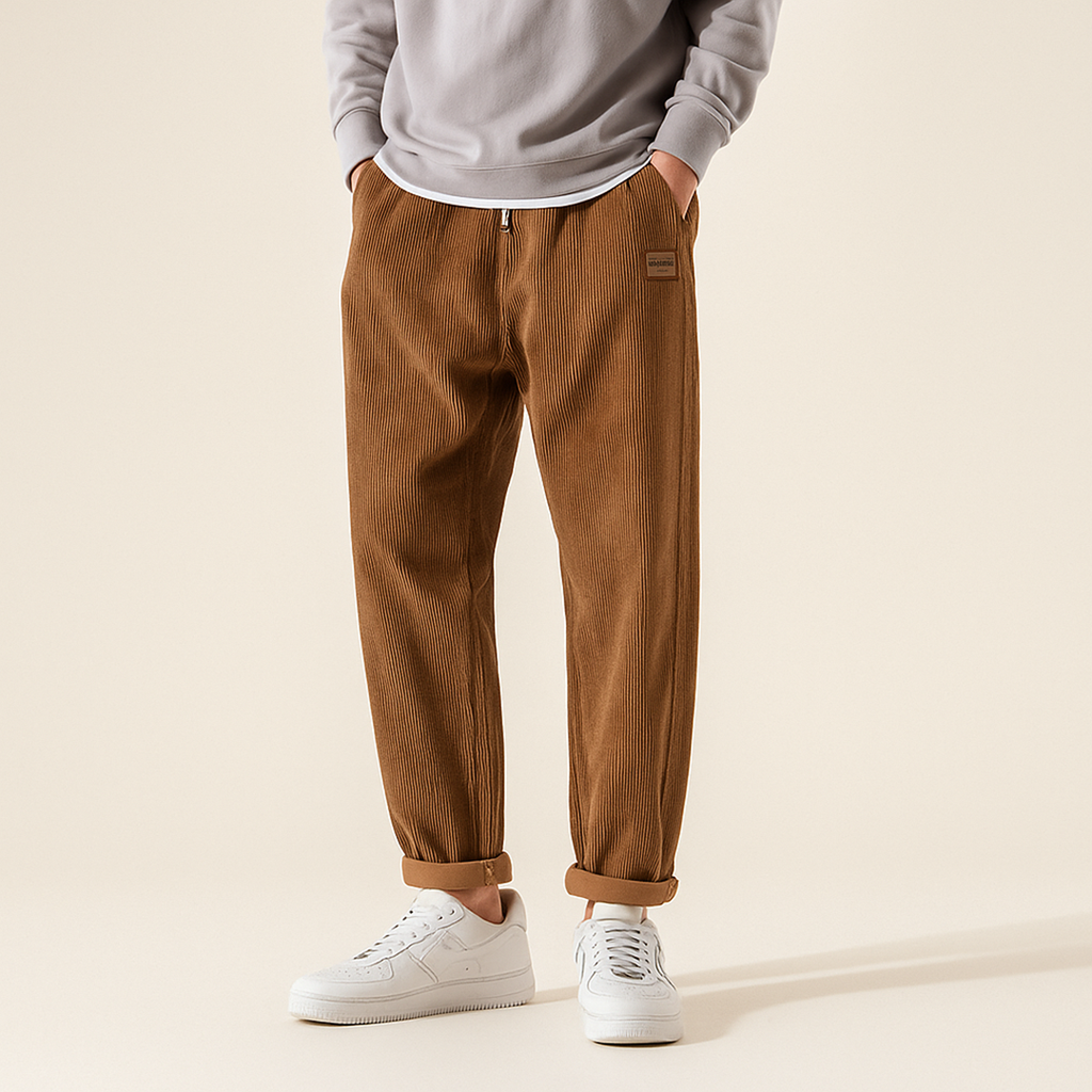 Męskie Codzienne Sztruksowe Spodnie | Oversize