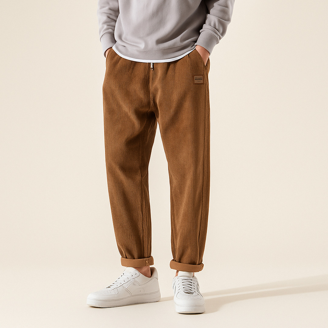 Męskie Codzienne Sztruksowe Spodnie | Oversize