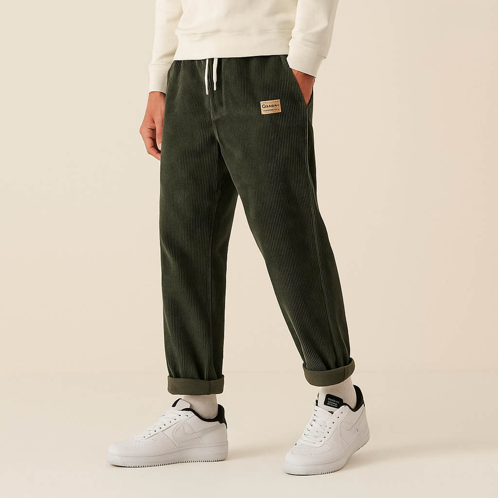 Męskie Codzienne Sztruksowe Spodnie | Oversize