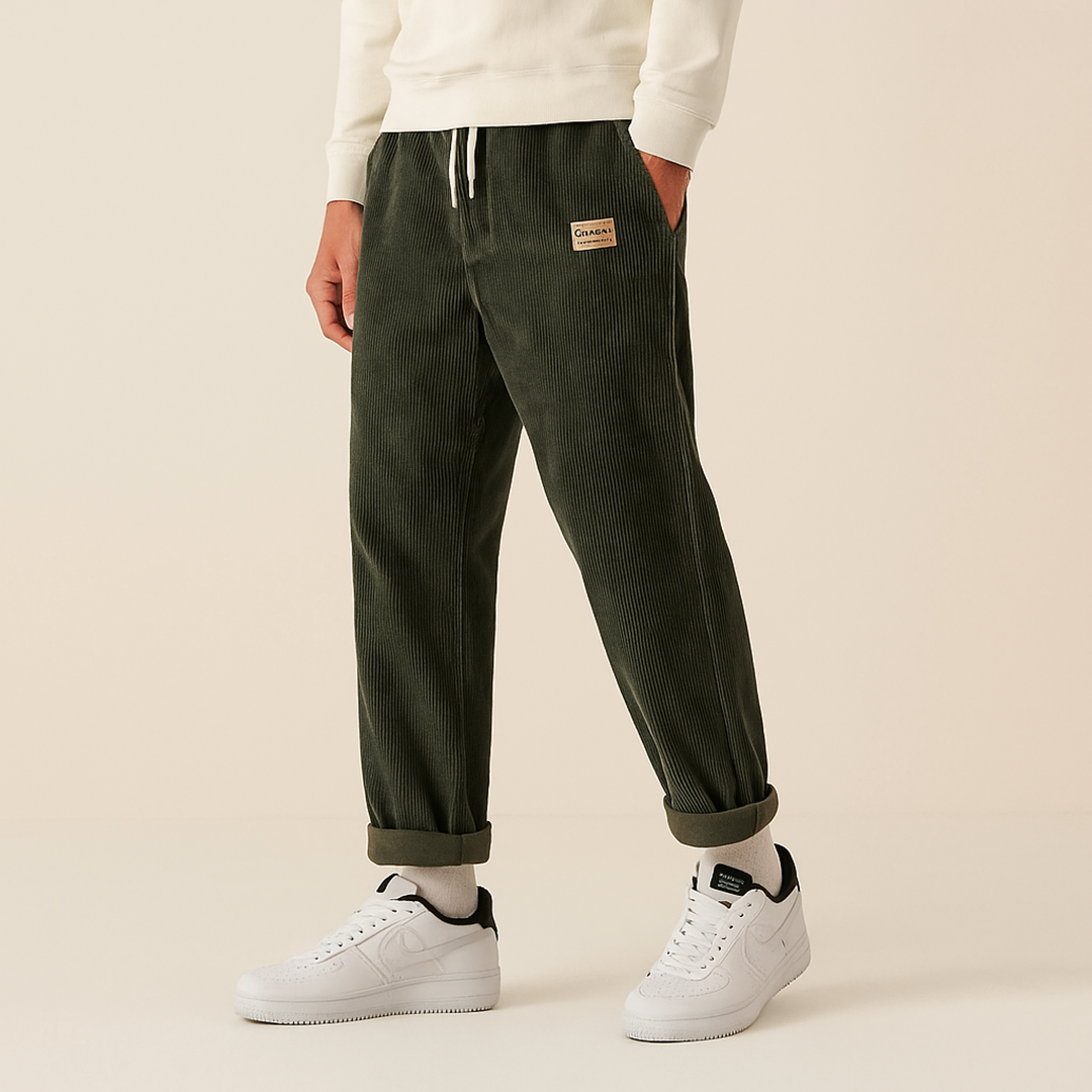 Męskie Codzienne Sztruksowe Spodnie | Oversize