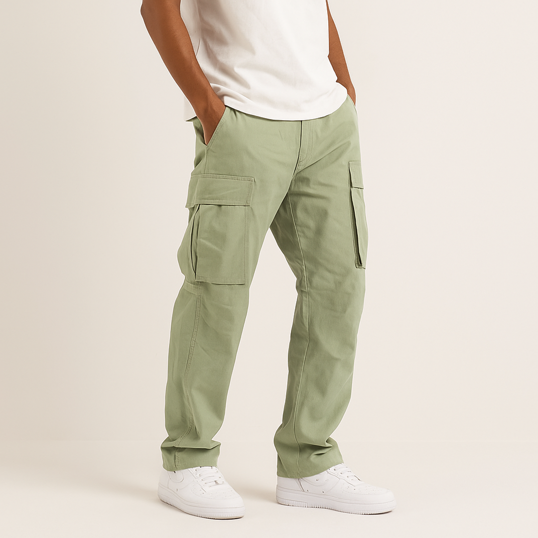Męskie Spodnie Cargo | Szeroka Nogawka