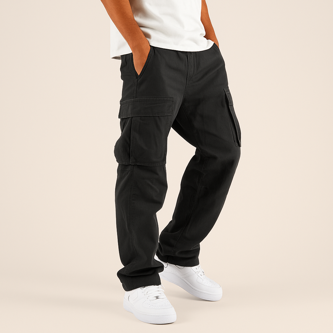Męskie Spodnie Cargo | Szeroka Nogawka