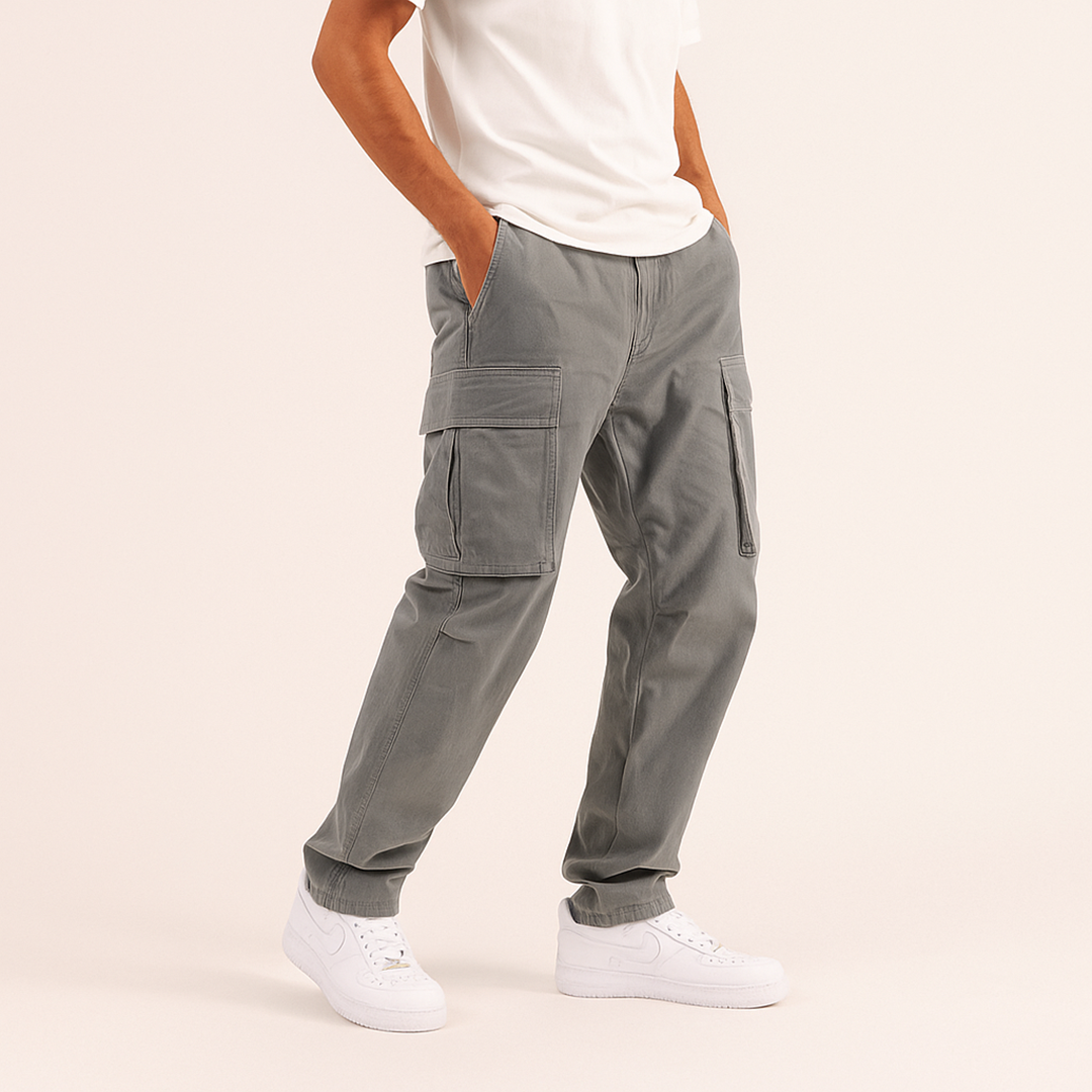 Męskie Spodnie Cargo | Szeroka Nogawka