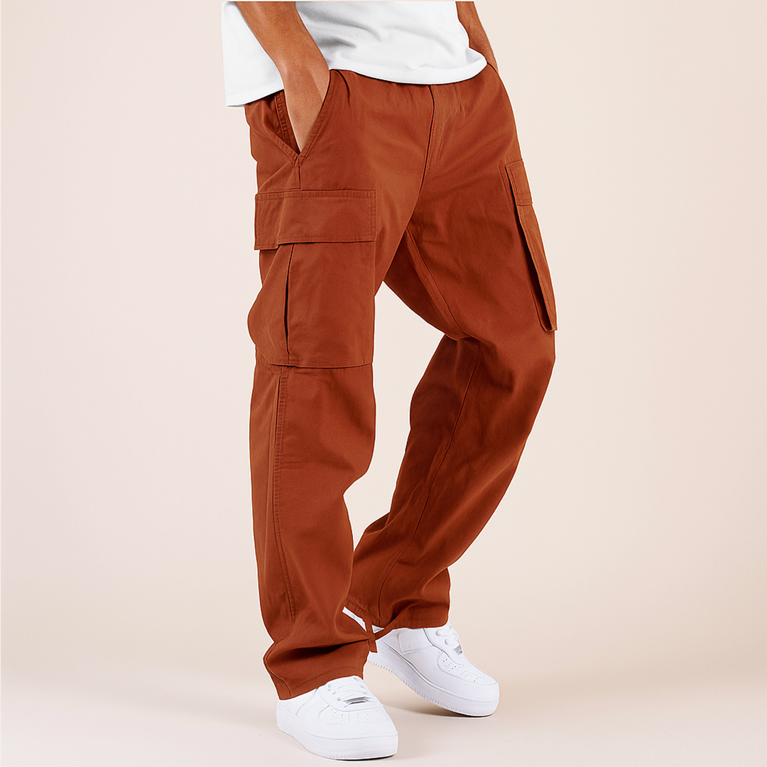 Męskie Spodnie Cargo | Szeroka Nogawka