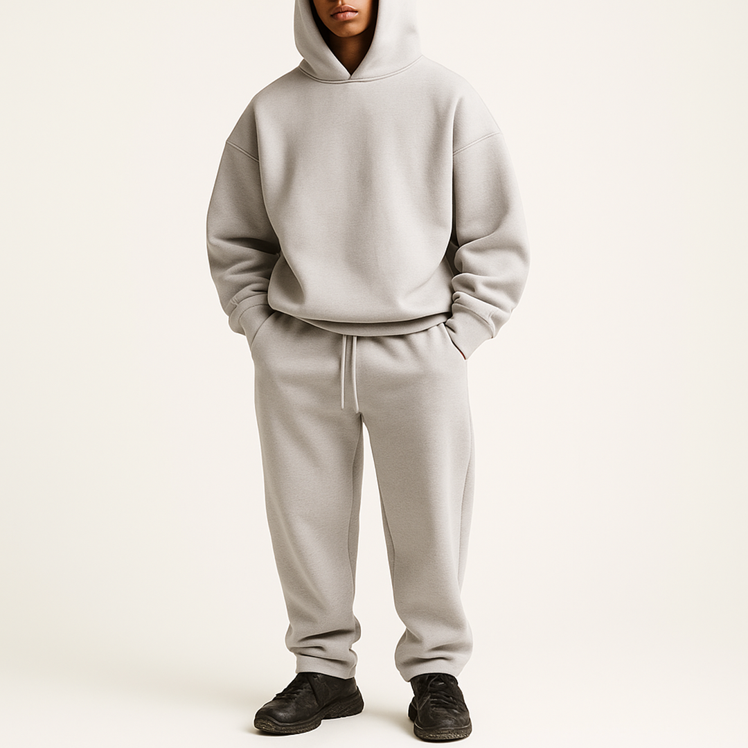 Codzienny Oversize Komplet Dwuczęściowy | Z Kapturem