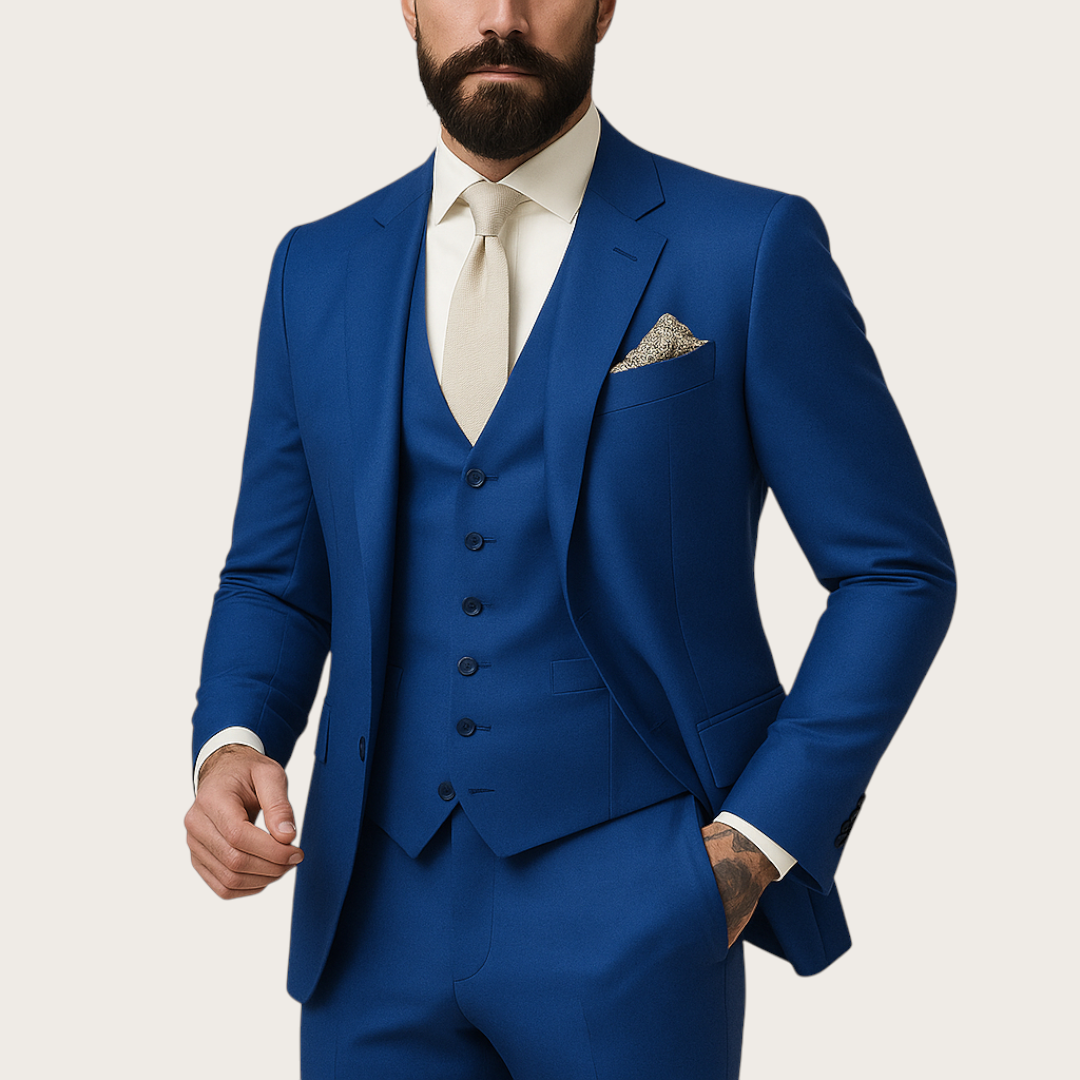 Męski Garnitur na Wesele | 3-Częściowy