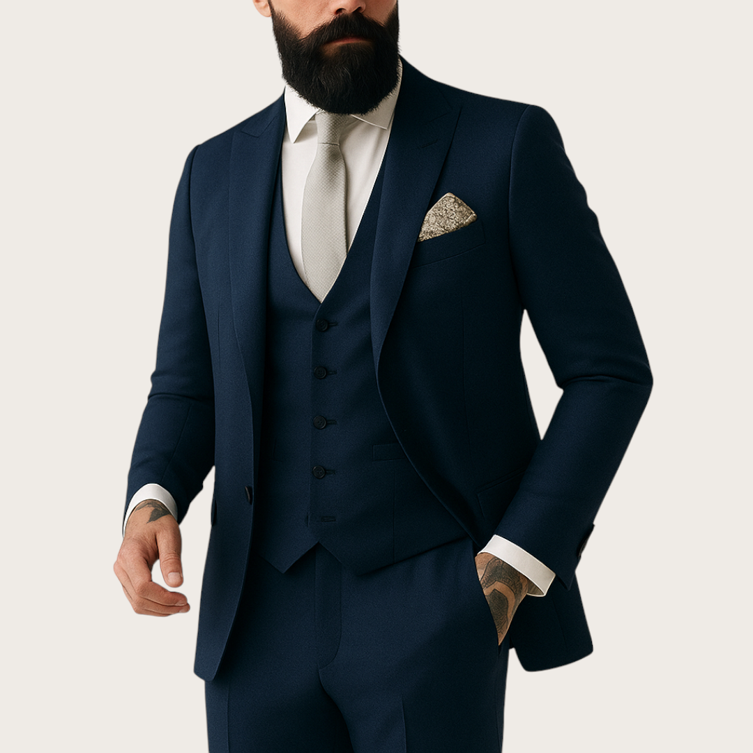 Męski Garnitur na Wesele | 3-Częściowy
