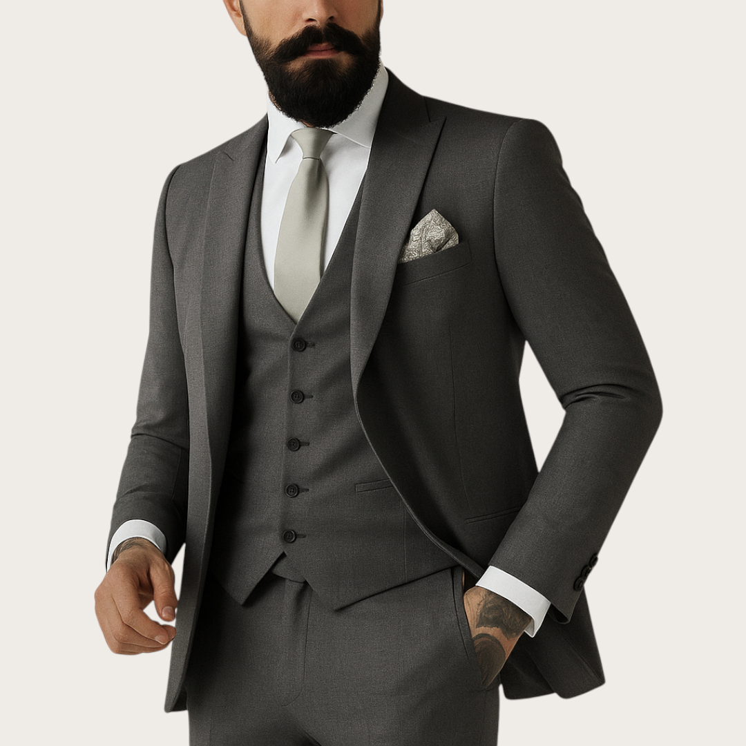 Męski Garnitur na Wesele | 3-Częściowy